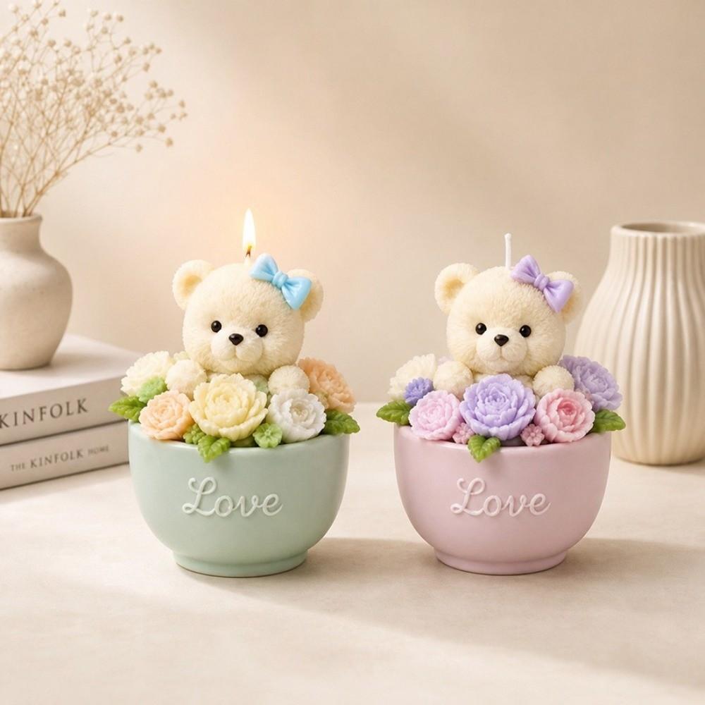 Cute Animal Silicone Candle Molds Fox Cat Bear Pig Dinosaur DIY Candle Molds  Handmade