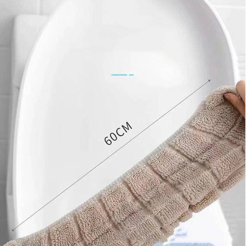 Einfarbiges, universelles, warmes, weiches und waschbares Toilettenmatten-Set für die Heimdekoration, Sitzbezug, Toilettendeckelbezug, Zubehör