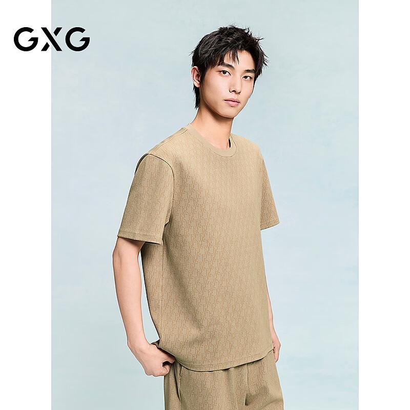 GXG Men s Crew Neck Dark Print Short Sleeve Knit T-Shirt 170 M