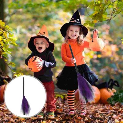 Halloween Witches Broom S Lightweight Plastic Mesh Decoration Cosplay Prop Kids Adults Witch Wizard Festive Holiday