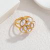 18K Gold Pearl Flower Jewelry Set - French Design Luxury Ornaments