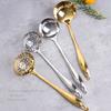 Commercial Long Handle Stainless Steel Soup Spoon, Hot Pot Spoon, Large Golden Soup Spoon, Hot Pot, 2 In 1