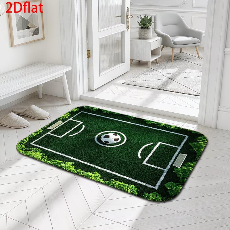 

World Cup Football Stadium Floor Mat Decorative Floor Mat Toilet Bathroom Floor Mat Absorbent Non-slip Floor Mat 40*60cm [new diatomaceous earth]
