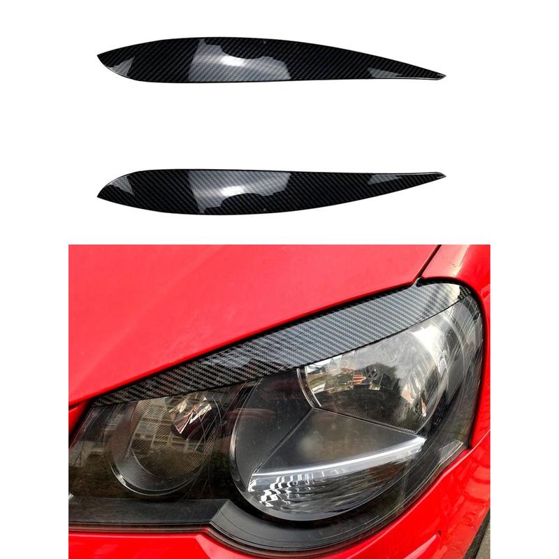 Car eyelids headlight eyebrows Fit for VW Polo 4 Mk4 9n3 R32 TDI 2005-2009 ABS plastic body kit accessories