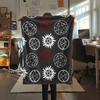 1PC Supernatural Print Flannel Blanket, High Quality All Seasons, Home Decor, Warmth and Comfort, Perfect for Christmas Gifts