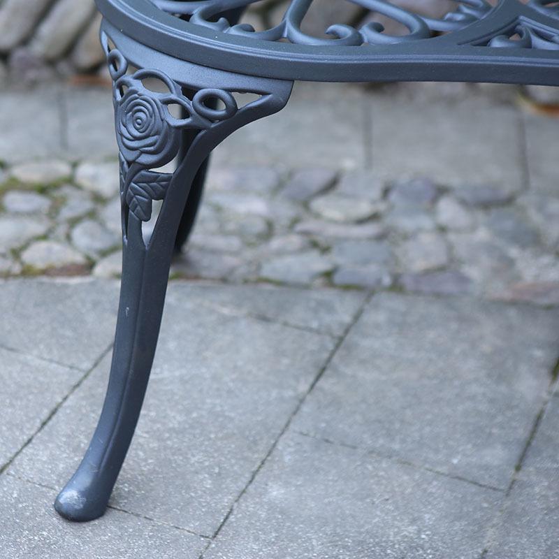 Three-Piece Wrought Iron & Cast Aluminum Outdoor Furniture Set for Balcony, Patio, or Villa Garden