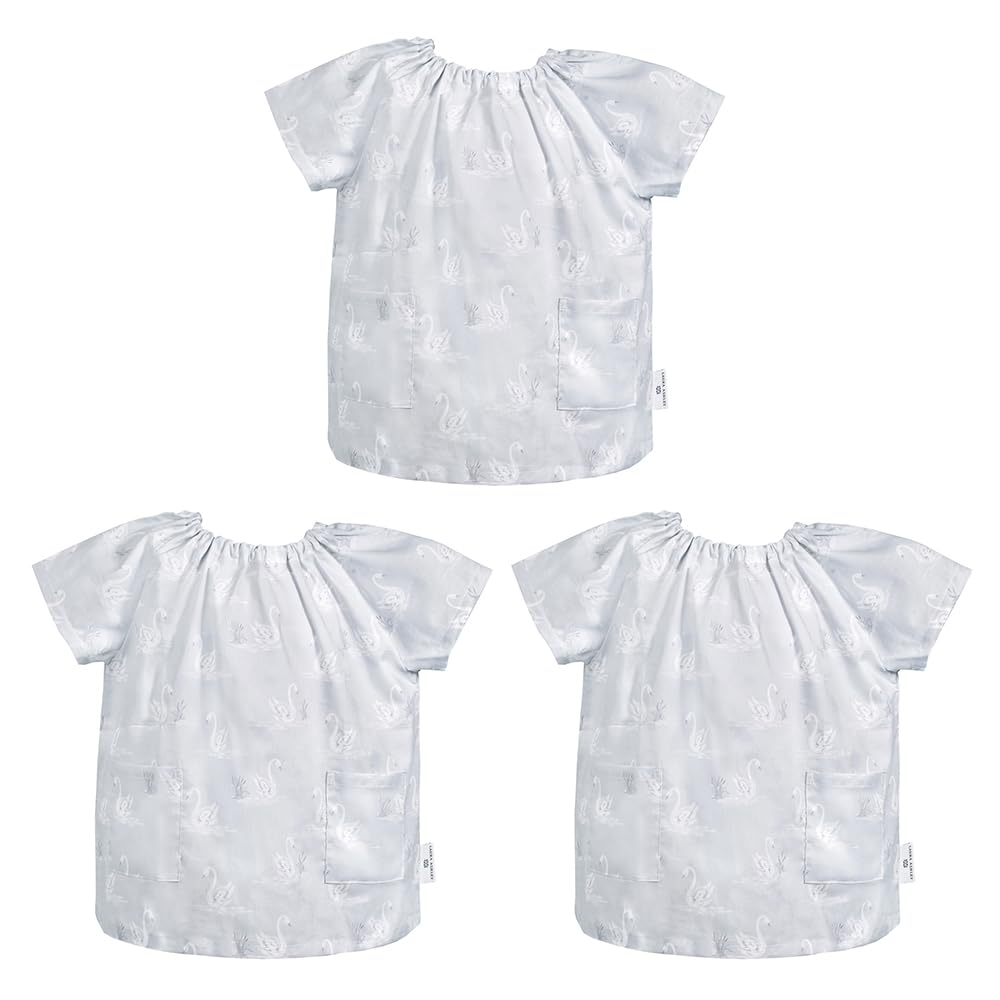 

ЛАУРА КЭНДИ СТАЙЛ Короткий рукав Смок Лебеди Стильный Короткий рукав Детский сад Начальная школа Каллиграфия Искусство ЭШЛИ/КРАСОЧНЫЙ (120-130cm) 3 шт