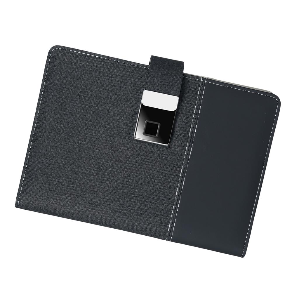 A5 Leather Notebook with Fingerprint Lock and 16GB High Speed USB Drive Lined Journal Planner 100 Page 6 Ring Binder 4
