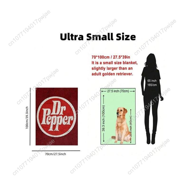 Vintage Soft & Warm Flannel Throw Blanket - Cozy Nap Blanket With Unique Dr. Pepper Print Custom Blankets