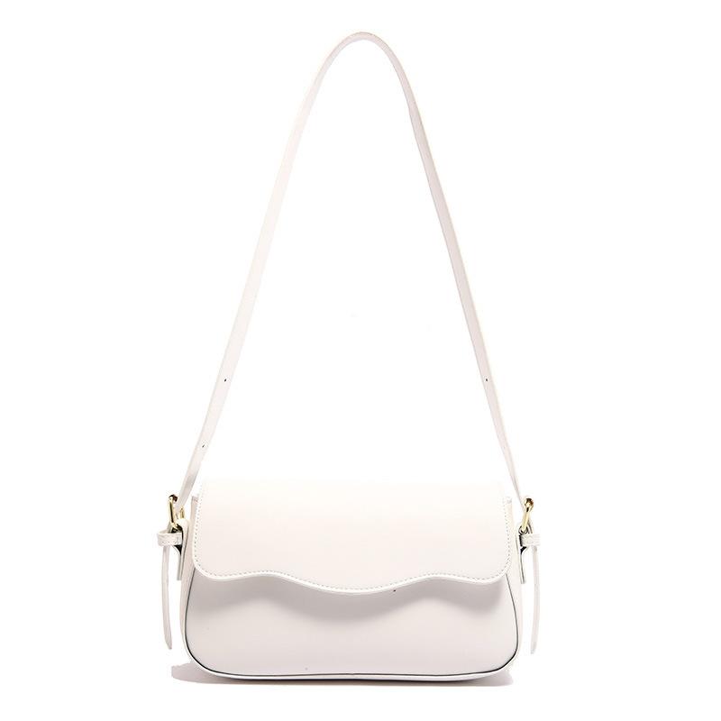 retro women's bags, new textured shoulder bags, solid color fashion shoulder bags, premium versatile underarm bags