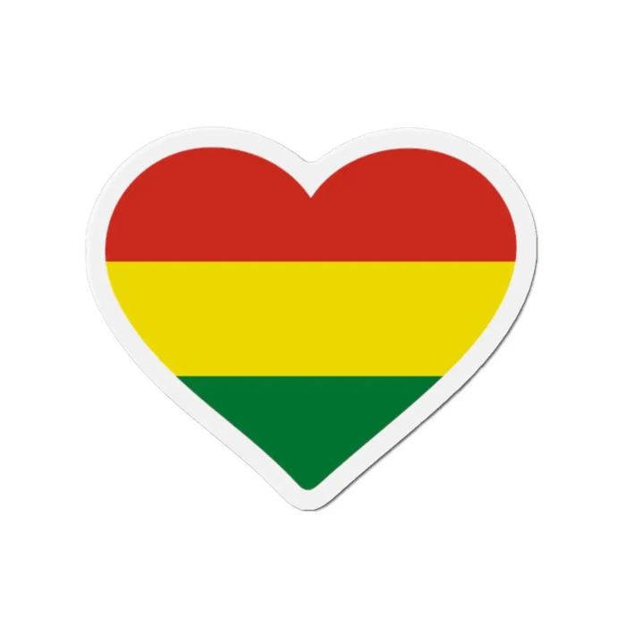 Aimant Coeur Drapeau Bolivie - Multicolore - 8 cm - 50 pièces - Résine synthétique - Mixte