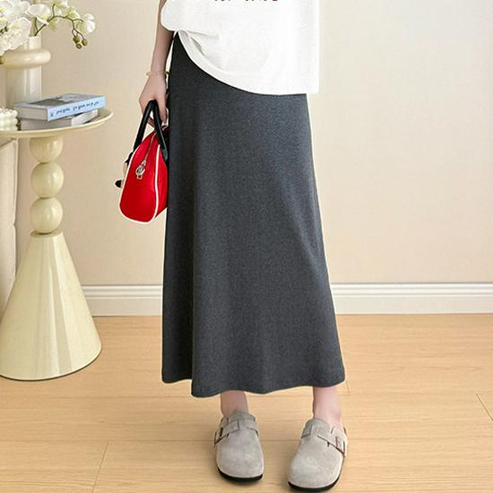 

High-End Maternity Summer Two-Piece Set: Pure Cotton T-shirt & Skirt 3XL