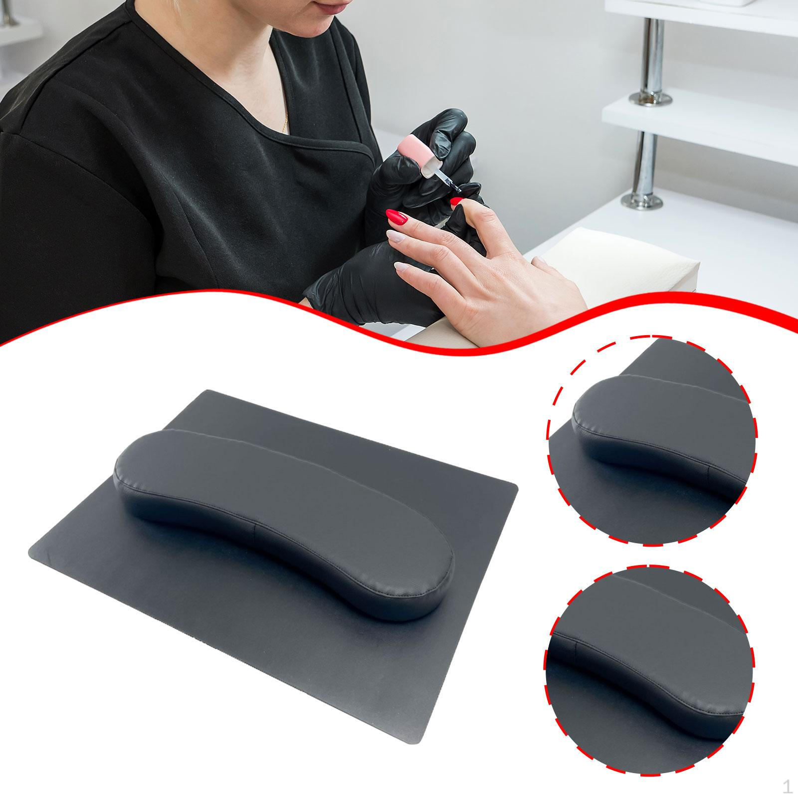 

Nail Arm Rest Cushion with Mat Manicure Holder Armrest for Acrylic Nails чорний