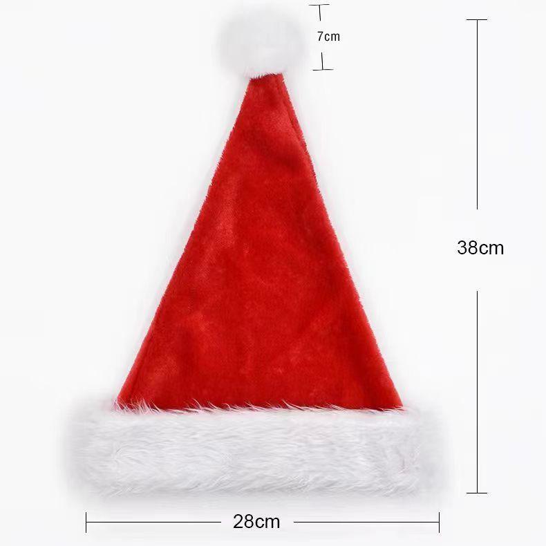 Plush Christmas Hats Red Blue Green Black Santa Claus Hat Adult Children Hats Merry Christmas Decor Happy New Year 2024