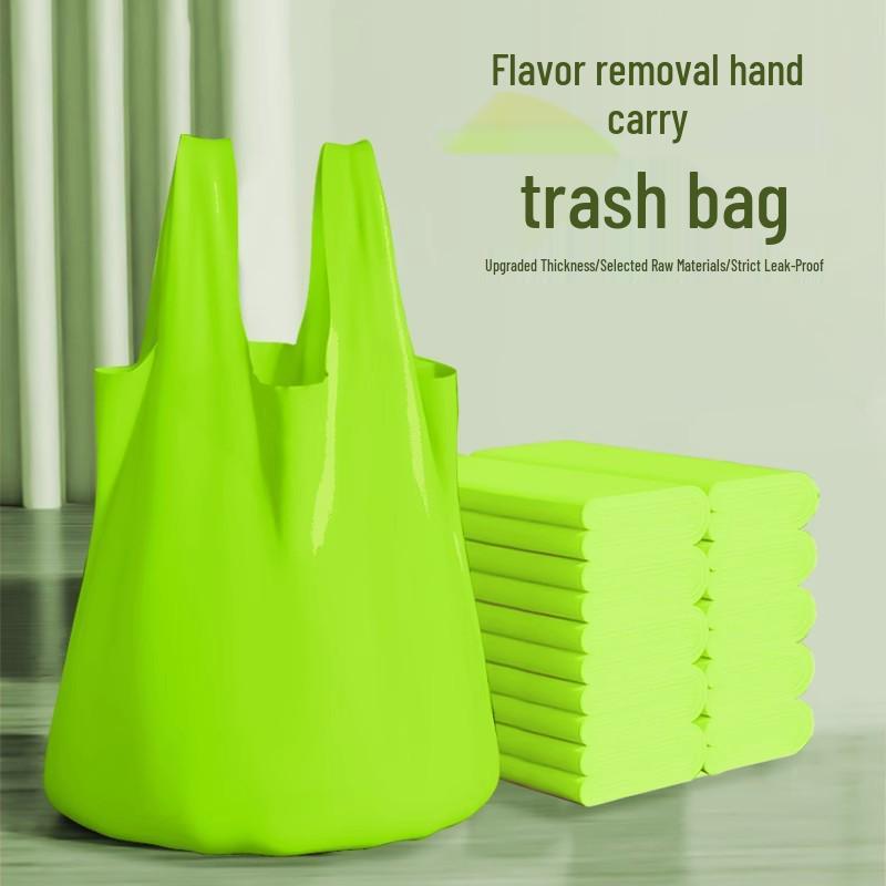 Yichengjia Medium/Large Vest-Style Disposable Plastic Garbage Bags for Dorm & Home