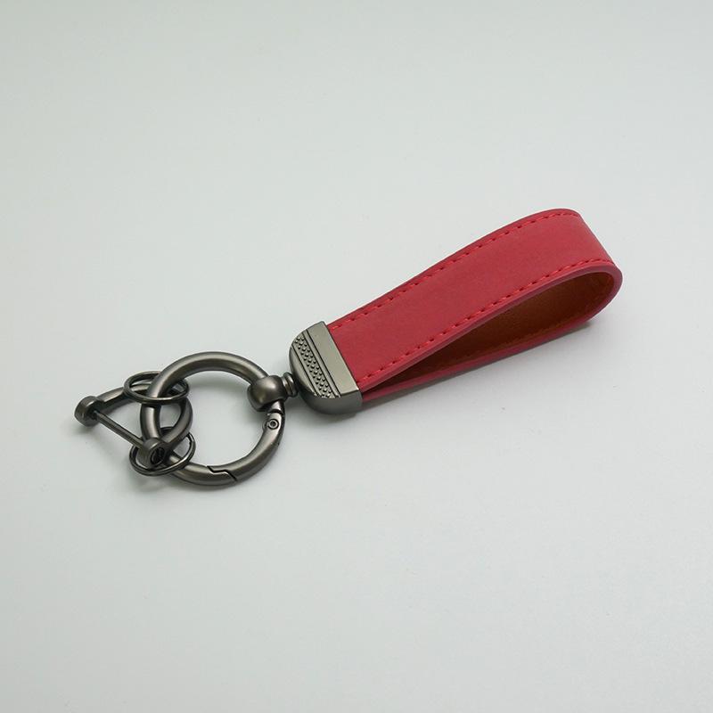 American Creative Frosted Leather Car Keychain: Exquisite, Personalized Hand Rope Pendant for Men and Women