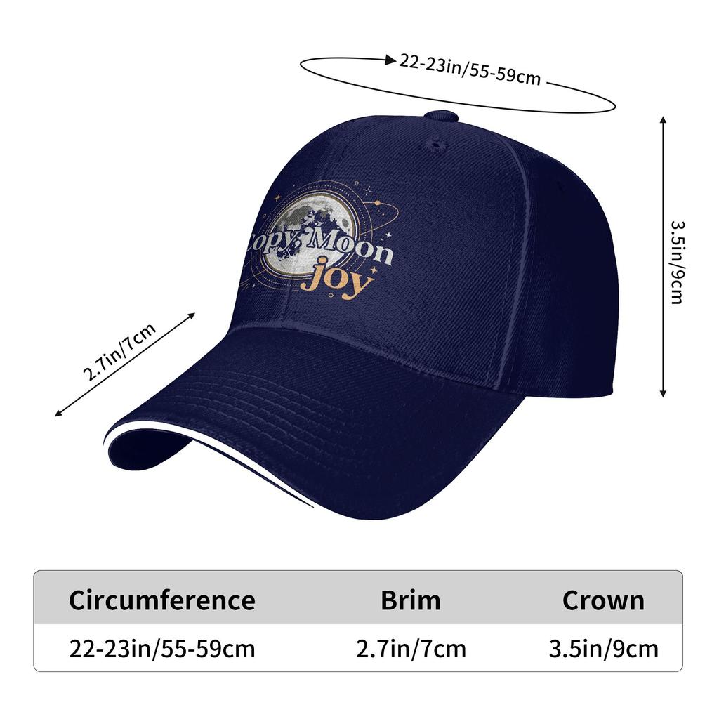 Copy Moon Joy Baseball Cap Hunting Camping Wholesale Trucker Hat Women Men Y2k Retro Design Baseball Caps
