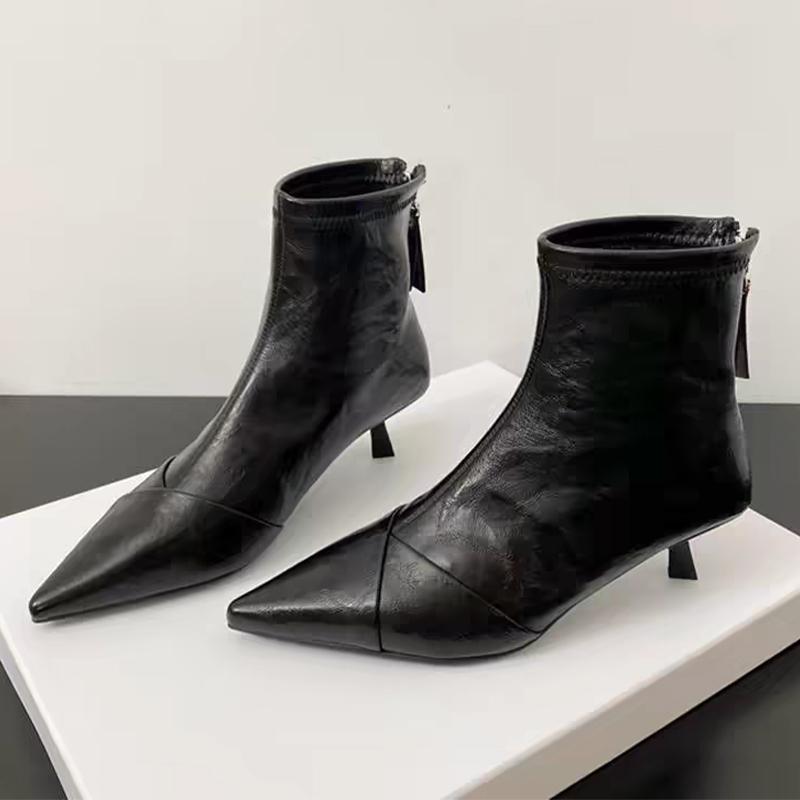 2026New Ankle Boots for Women Pointed Toe Fashion Luxury Shoes High Heels Sexy Woman Pumps Winter Party Elegant Botas Para Mujer