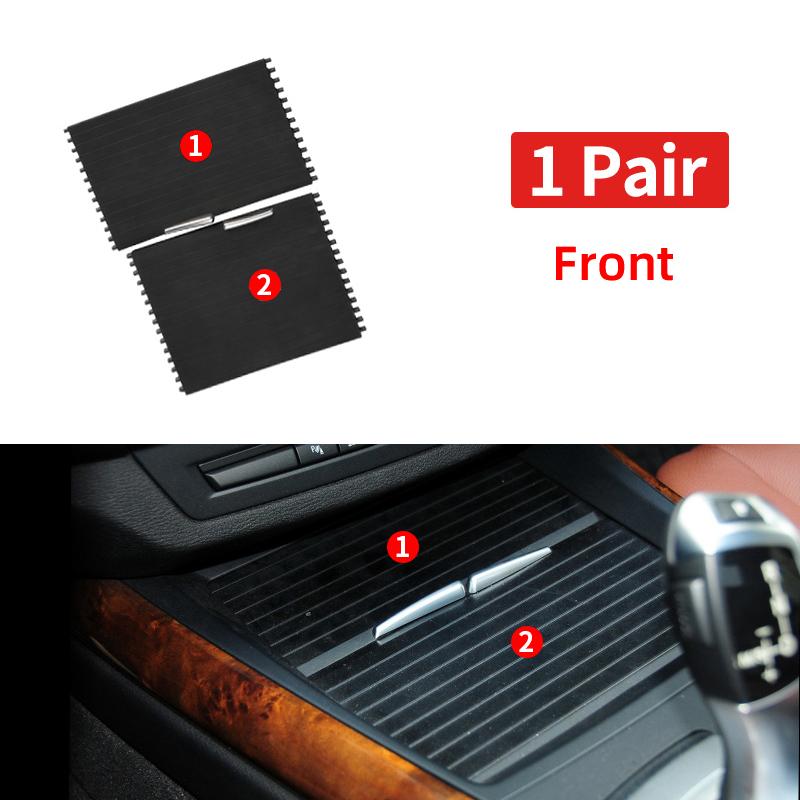 Car Center Console Cup Holder Cover Slide Roller Blinds Storage Box Zipper Sliding Cover For BMW X5 E70 X6 E71 E72 2007-2014