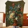 Artist J-Jan v-van H-Huysum Throw Flannel Throw Blanket, Lightweight Cozy, Durable Washable cute Cool