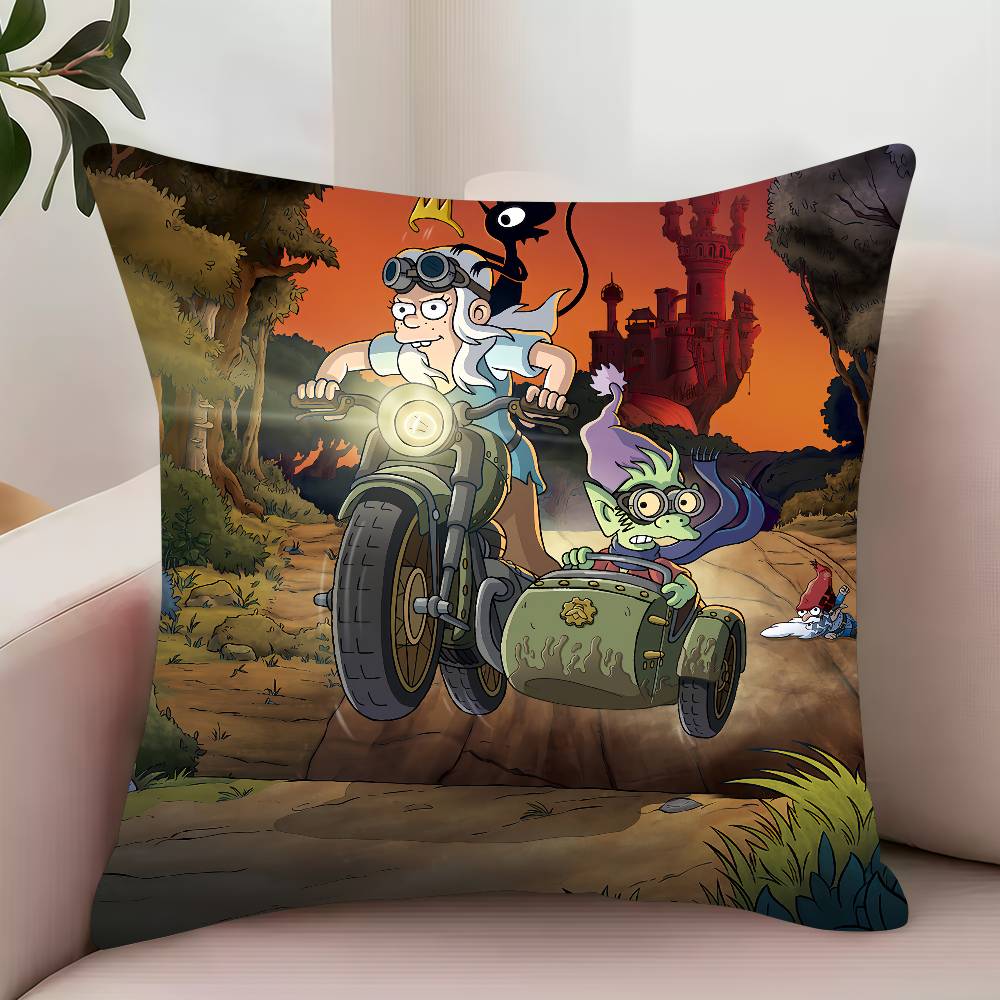 Cartoon D-Disenchantment Pillow Case Decor Protective Covers Comfortable Soft for Sofa Living Room Home Office