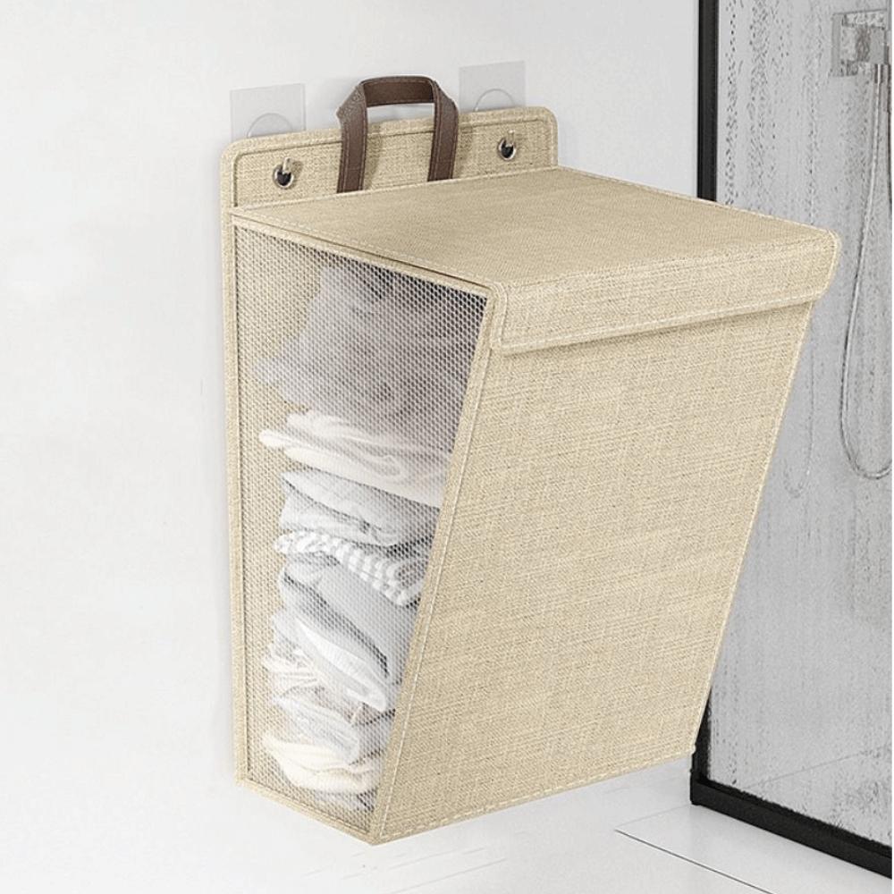 Wall-mounted Dirty Clothes Basket Punch Free Collapsible Laundry Basket  Bedroom