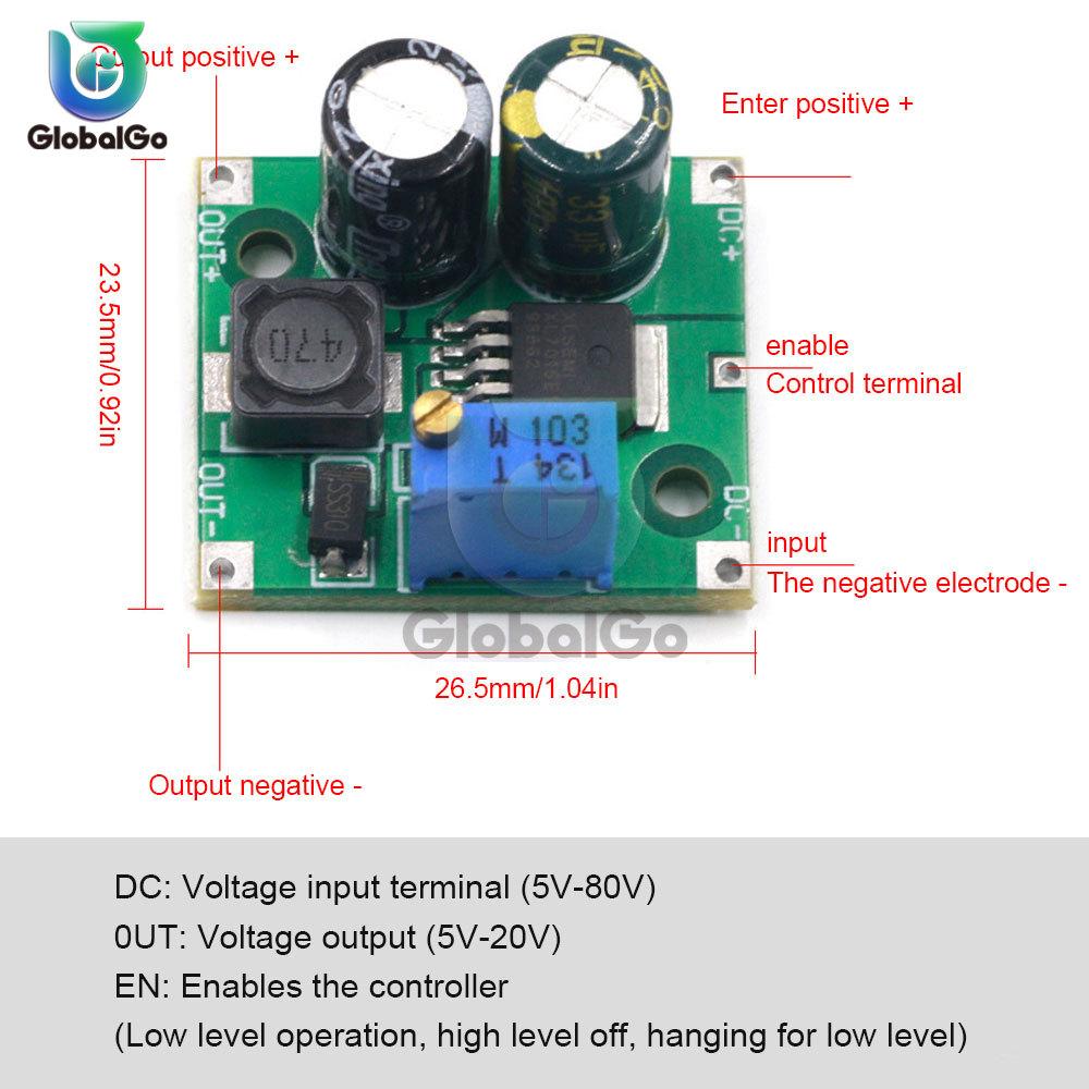 XL7015 DC-DC-DC-Wandler Abwärtsmodul 5V-80V Weitspannungseingang 7005A LM2596