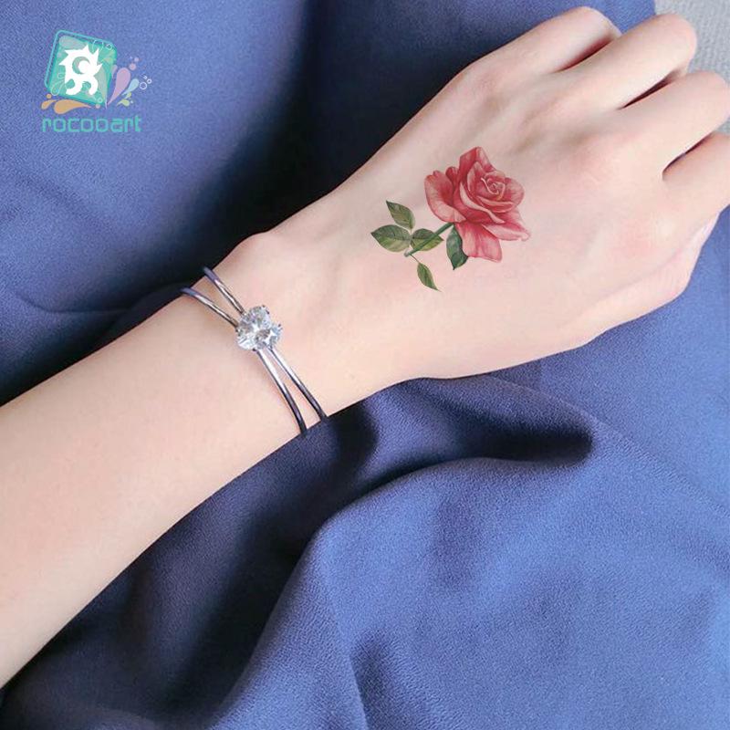 Waterproof Temporary Flower Tattoo Stickers - Fashionable, Beautiful, and Fresh Designs