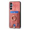For Samsung Galaxy A16 4G/5G Magnetic Case Card Holder Ring Kickstand PU Leather Phone Back Cover