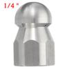 1/4 Inch Pressure Washer Drain Sewer Cleaning Female Nozzle Jet Hole 1 Forward 3 Rear Spray High Quality Stainless Steel 17mm OD