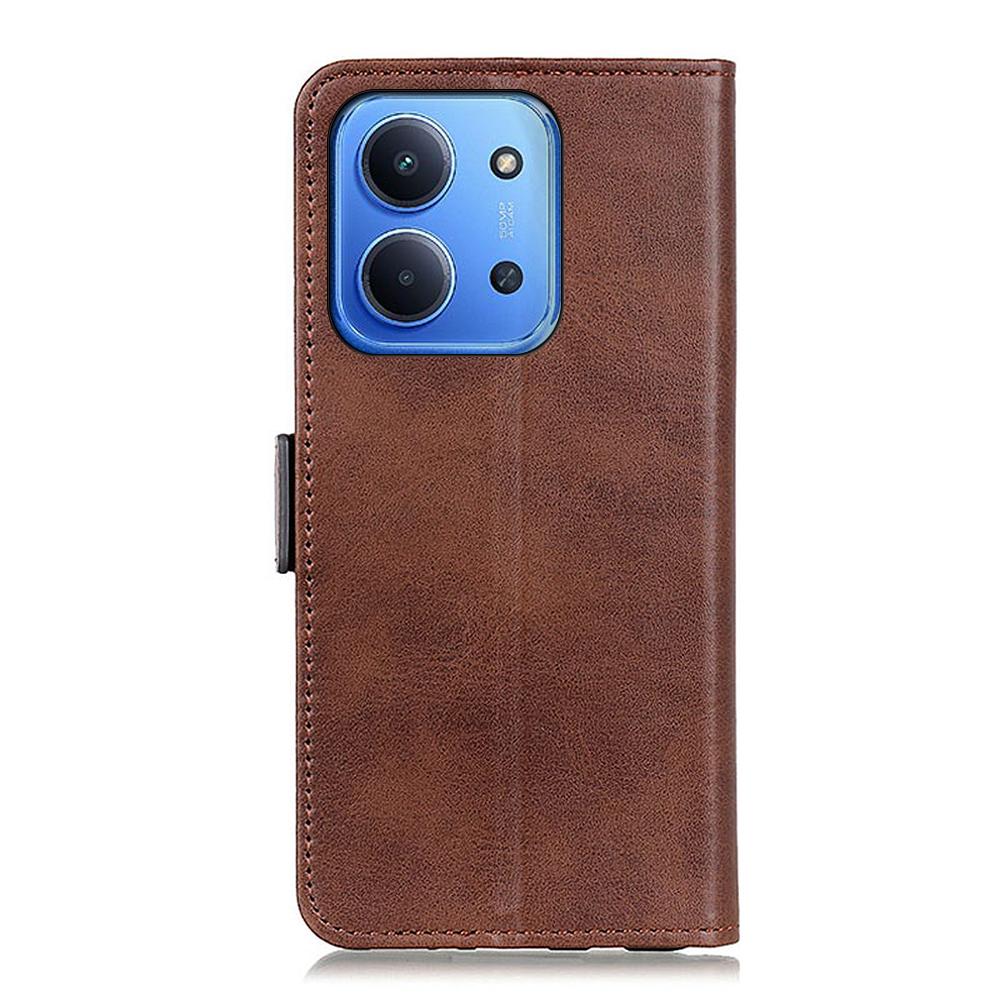For Xiaomi Redmi 15C 4G (171mm) Case Stand Cowhide Texture PU Leather Phone Cover