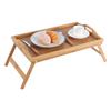 Portable Bamboo Wood Bed Tray Breakfast Laptop Desk Tea Food Serving Table Folding Leg