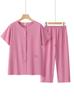 Granny Short Sleeve Summer Suit - Casual Two-Piece Set for Middle-Aged & Elderly Women