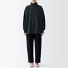 MUJI Women's Yak Blend Turtleneck Sweatshirt BBT47A2A Black Free Size