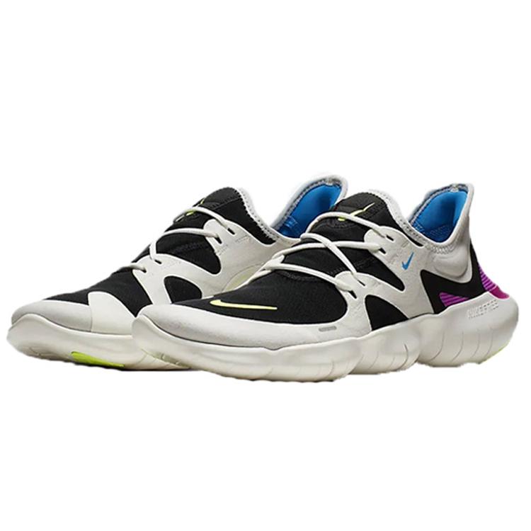 Nike Free RN 5.0 Fabric Low top Running Shoes Unisex Gray Black Pink AQ1289-100