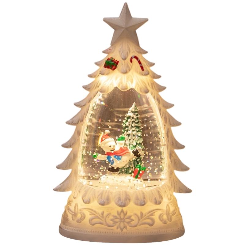 

LED Ball Night Lamp Sparkling Snow Scene And Plastic Materials Perfect Holiday Gift белый