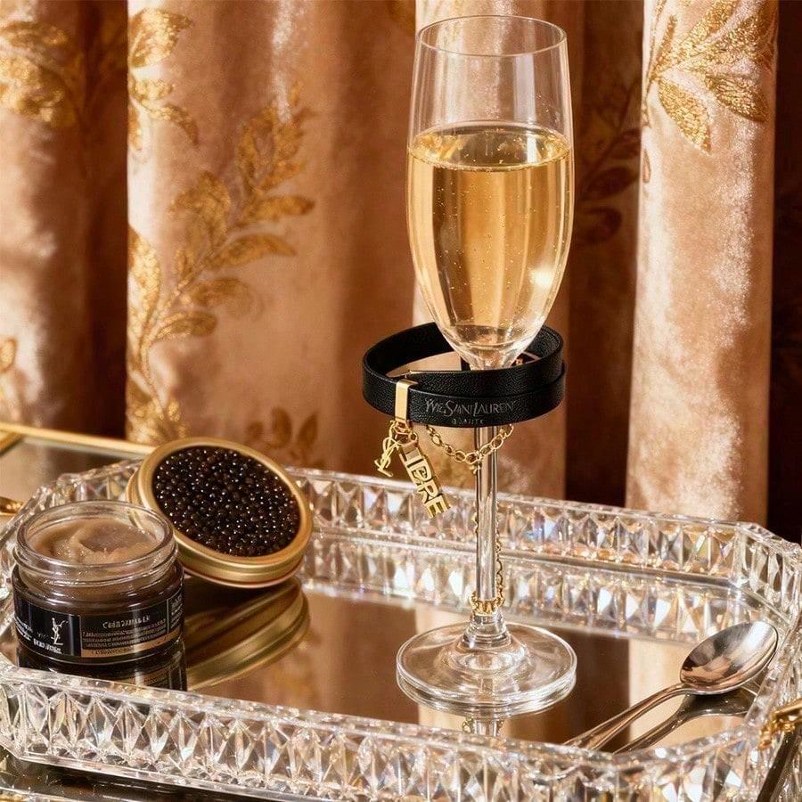 YSL Damski Naszyjnik i Bransoletka 2w1 w kolorze czarno-złotym