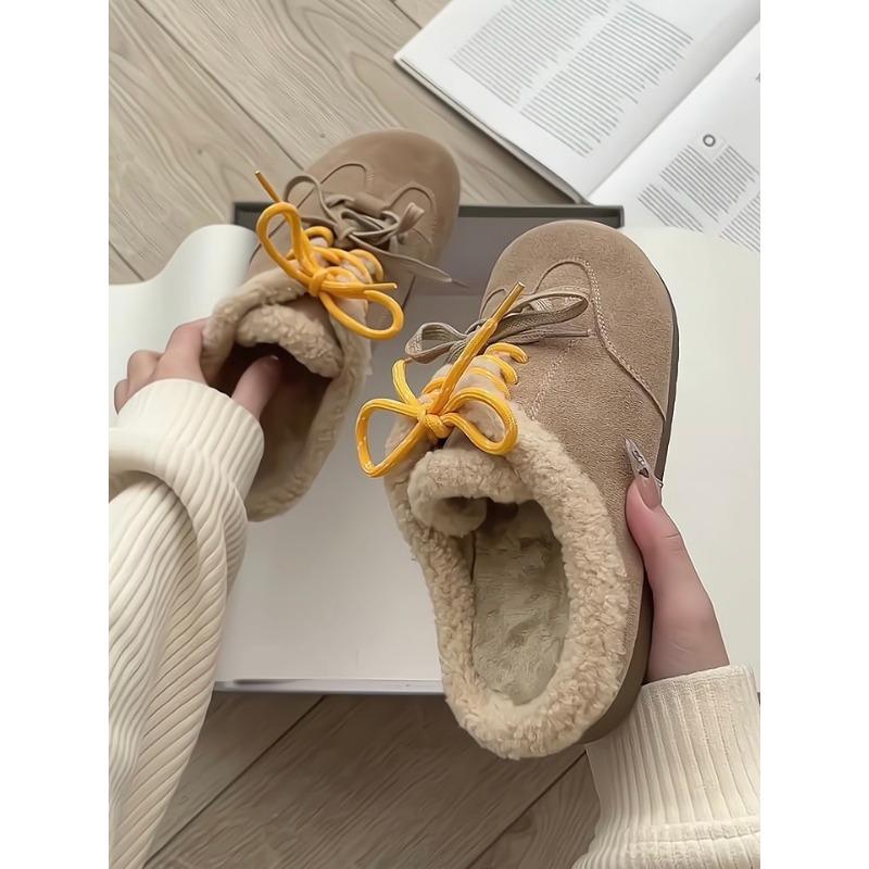 

Толстоподошвенные тапочки Boken для женщин для ношения осенью и зимой, новые модели, бархатные пушистые тапочки на одном ремешке, домашние тапочки с закрытым носком и полутапочки 40 абрикосовый