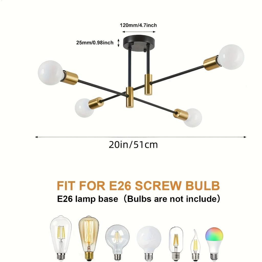 Modern Industrial Pendant Light,Without Bulb,for Living Room,Dining Room,Bedroom,Kitchen,Cafe,Black Led Lights for Room Joyinled