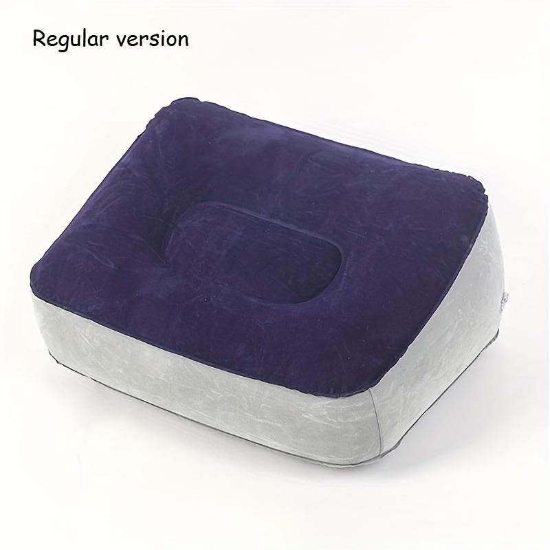 1pcs Thickened PVC Inflatable Foot Pad for Travel, Airplane Travel, Inflatable Footstool for Home Use