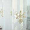 Embroidered Window Screen, Living Room Bedroom Bay Window Matching, White Bottom Screen, High-End Simple Window Screen Curtain