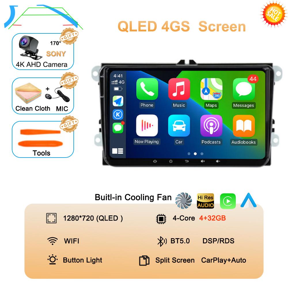 

9-дюймовый автомобильный радиоприемник для VW/Volkswagen/Golf/Polo/Tiguan/Passat/B7/B6/Seat/Leon/Skoda/Octavia GPS-навигатор мультимедийный проигрыватель Android 14