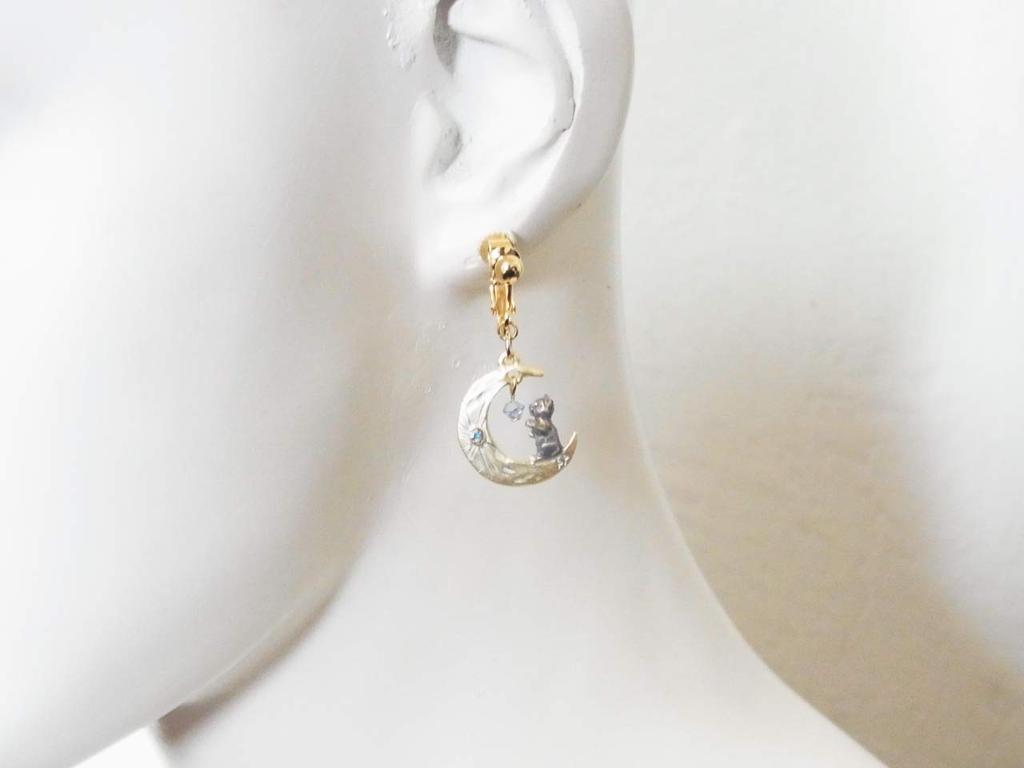 Palnart Poc Earrings Palnart Poc Cat Animal Cute Crescent Moon Accessories Jewelry Gift Women Female Girl Star Motif Birthday Star Flower 20s 30s Cute