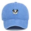 European New Cartoon Panda Embroidery Baseball Cap - Korean Retro Style Sun Protection for Men