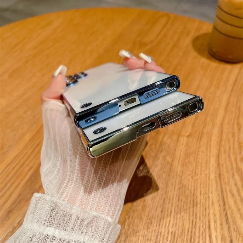 Ultra Thin Transparent Plating Frameless Phone Case For Samsung Galaxy S25 S24 S23 S22 Ultra Plus Simple Shockproof Luxury Cover