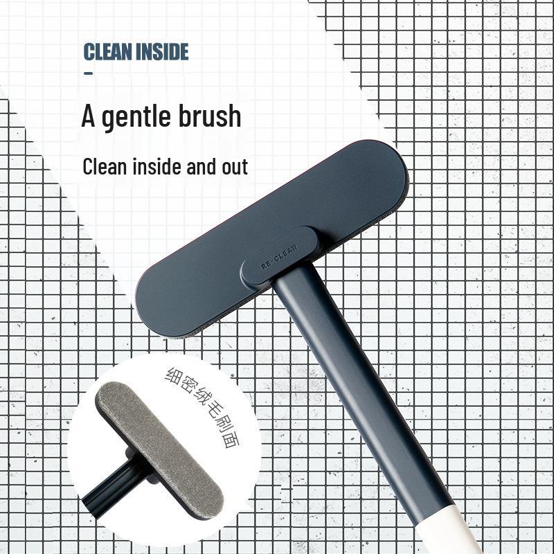 Dual-Use Window Screen Cleaner: Wet/Dry Brush, No-Disassembly, Multi-Functional Cleaning Tool