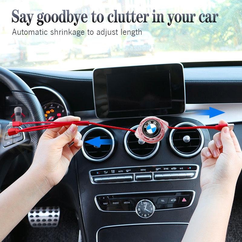 DJSA5 BMW Car Fast Charging Cable 3 in 1 UsB Cable Type C Micro USB Key For Performance E92 X3 F30 X5 E70 X3 X6 X2 F40 E90 E36 F20 E46
