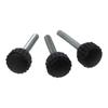 8Pcs Male Knurled Thumb Screws Black Thread Length Screw Durable Clamping Knobs  Furniture