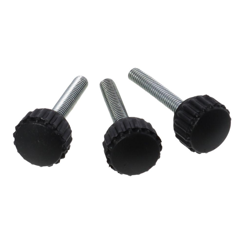 8Pcs Male Knurled Thumb Screws Black Thread Length Screw Durable Clamping Knobs  Furniture