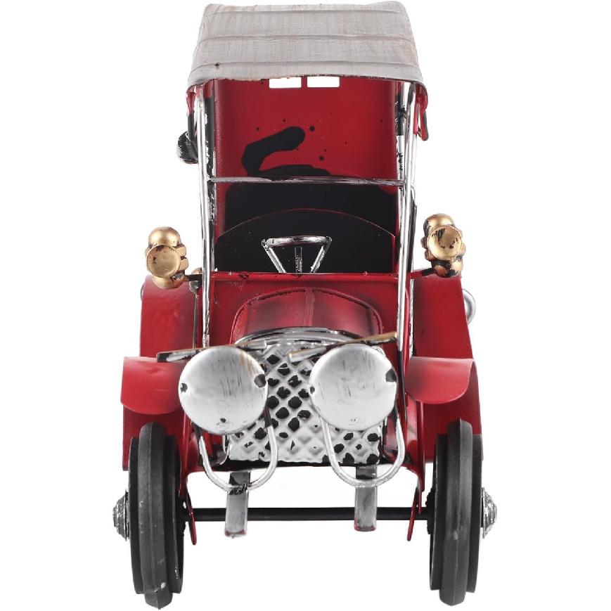 Srliya Classic Car Model, Vintage Red Miniature Vehicle, 1 Piece, Tinplate, 6-12 Years, Unisex